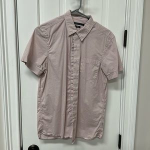 Perry Ellis Short Sleeve Button Up Shirt w/Pocket Pink